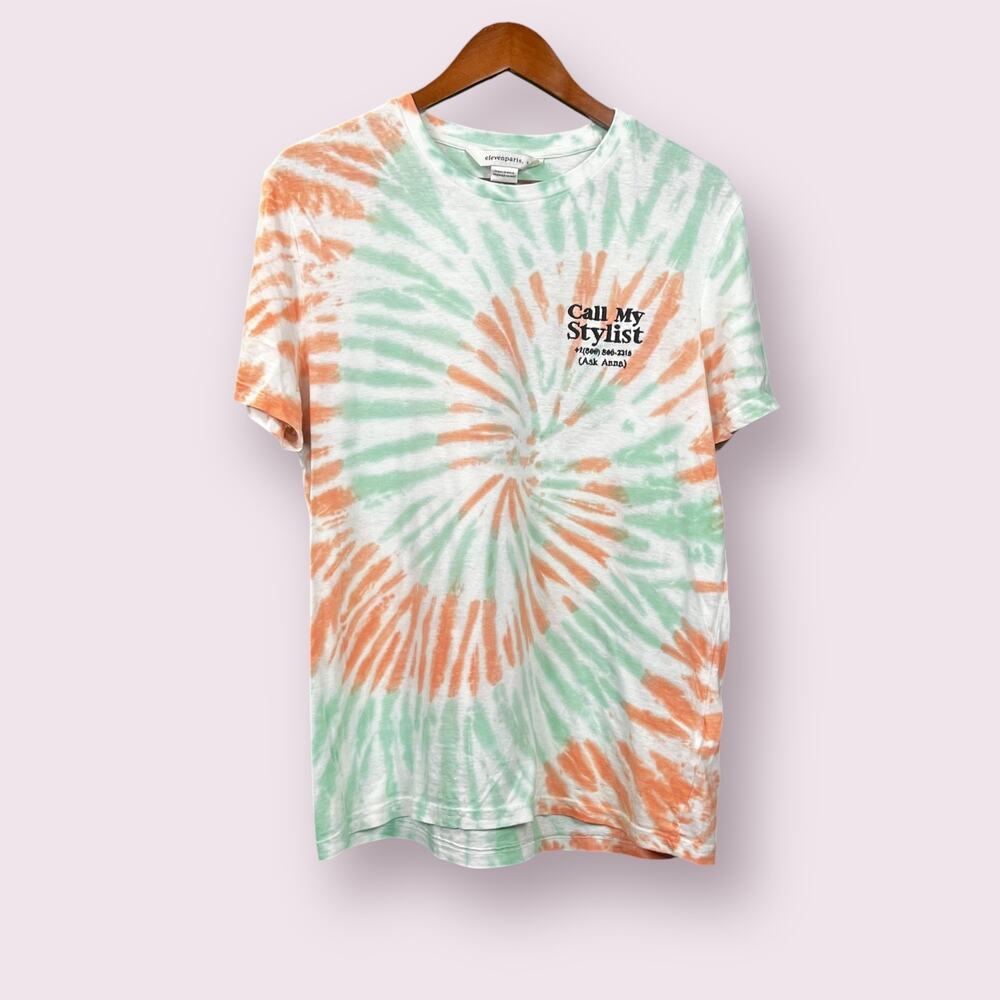 Men's Elevenparis Tie-Dye Call My Stylist T-shirt Size Small
